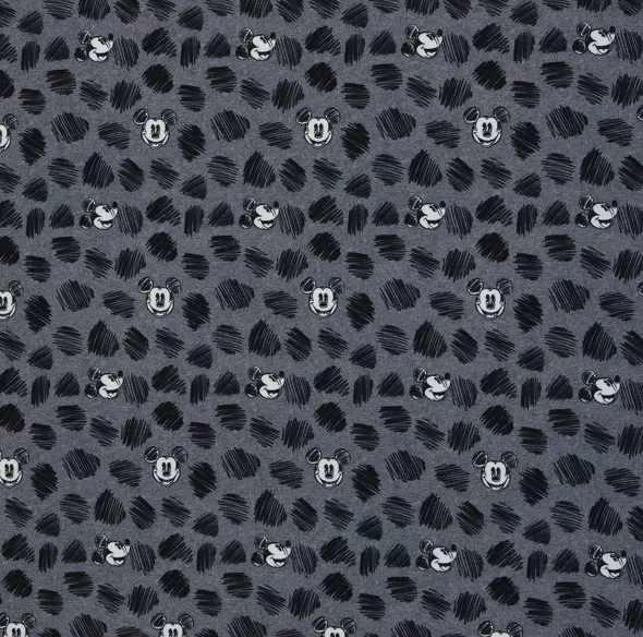 Tricot donkergrijs met Mickey Mouse